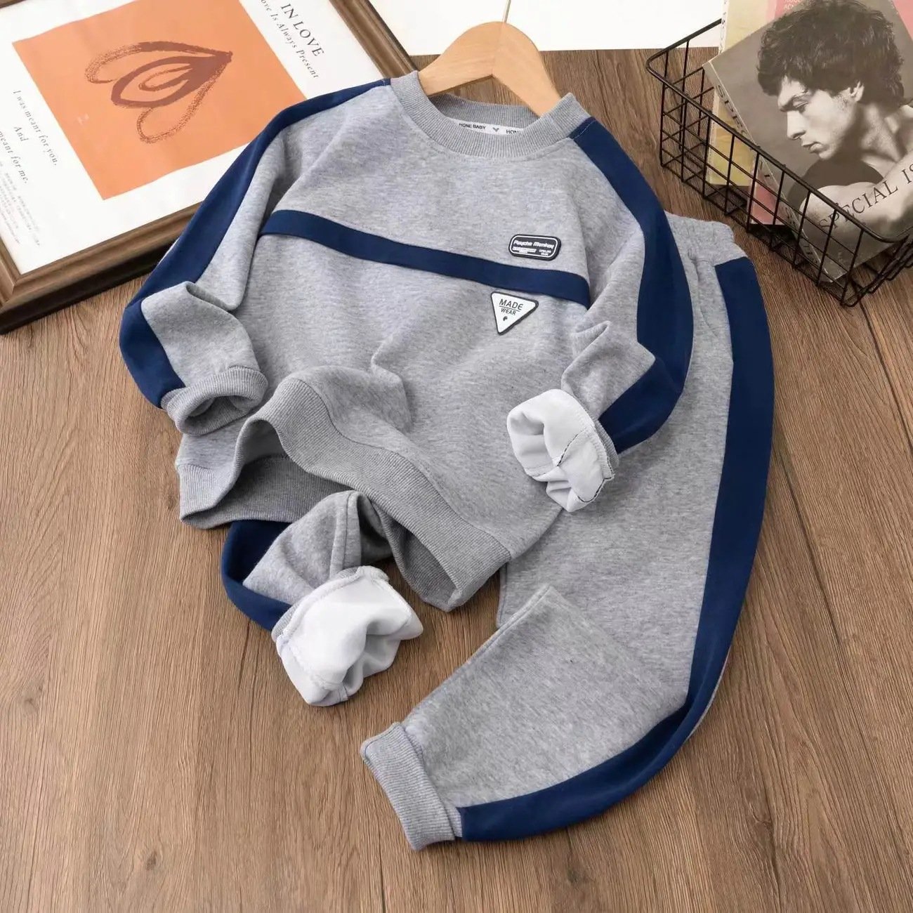 2024 New Spring Autumn Children Clothes Sets Boys Long Sleeve Sweatshirt Sets Children Fashion Sport Suit Boys Two-Piece Set