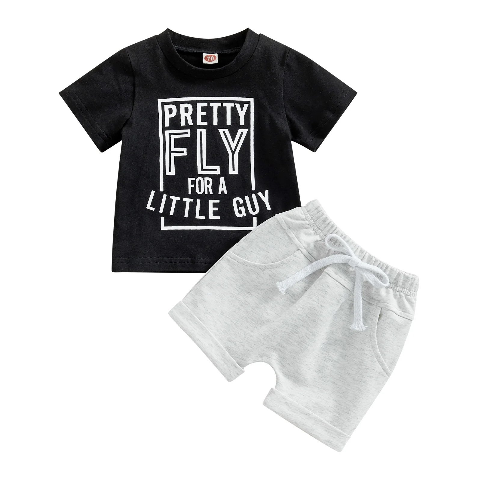 Toddler Baby Boys Clothing Sets Infant Summer Clothes Letter Printed Kids Tassel T-shirt Bell-bottom Set cute Outfits Tee Shorts