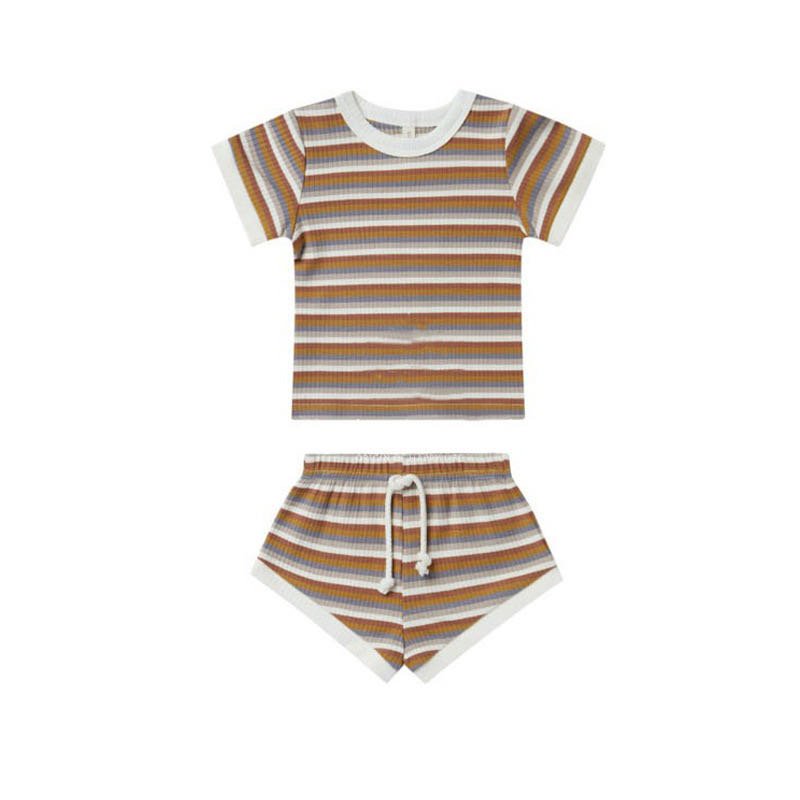 Summer baby boy clothes 2 to 3 year stripped baby tee boy children clothing short sleeve Tshirt shorts 2Pcs baby clothing set