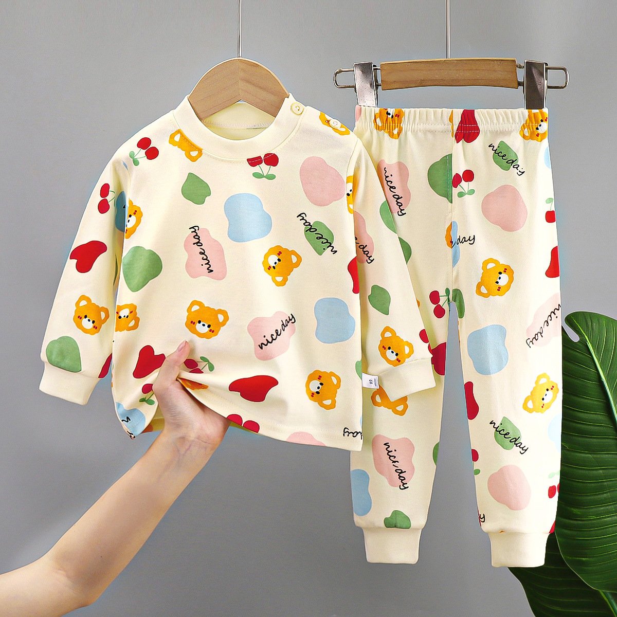 RTS Baby Clothes Cartoon Kids Sleepwear Pyjamas Winter Long Sleeve Pajamas Set 2 pcs Set Boys Girls Homewear