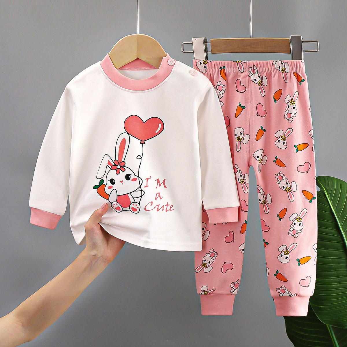 RTS Baby Clothes Cartoon Kids Sleepwear Pyjamas Winter Long Sleeve Pajamas Set 2 pcs Set Boys Girls Homewear