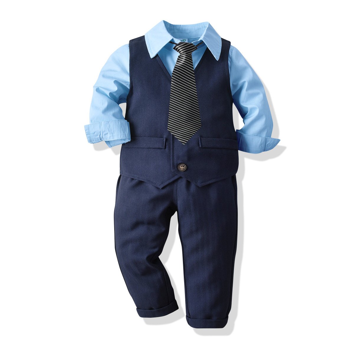 Customized 4-Piece Baby Boys Clothes Formal Suits 2023 Summer Kids Boys Birthday Party Wear Children Clothes Baby Boy Outfits