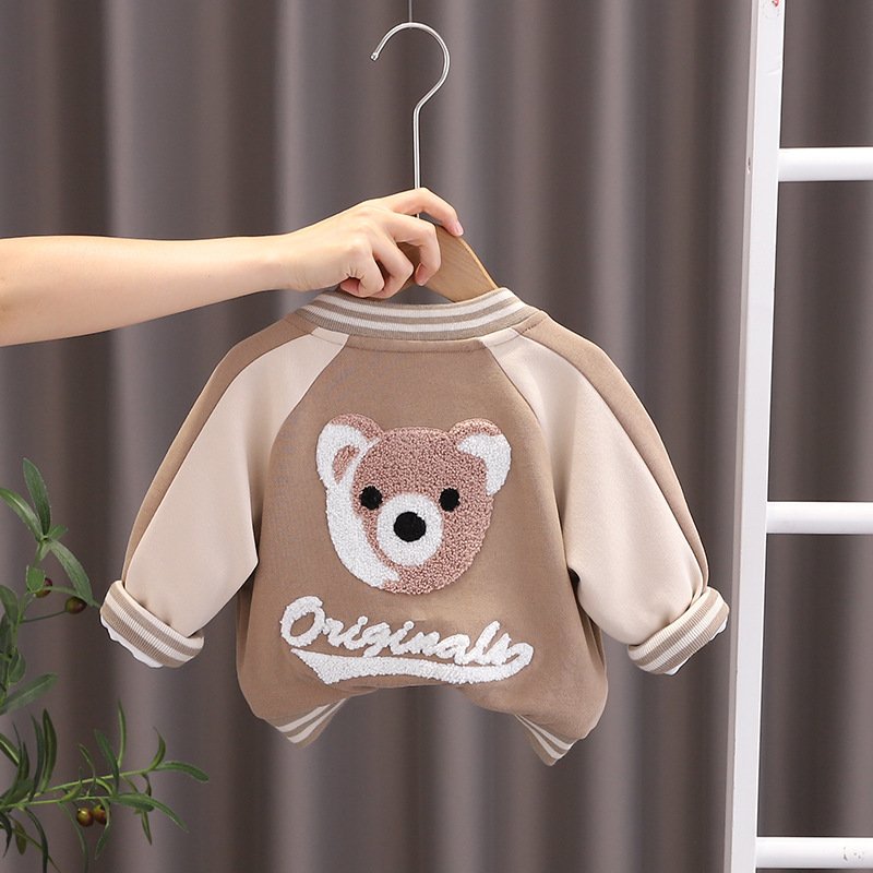 New Embroidery Bears Pattern Autumn Boys Suits Cartoon Joggers Wear Kids Tracksuit Clothes baby boy clothing sets