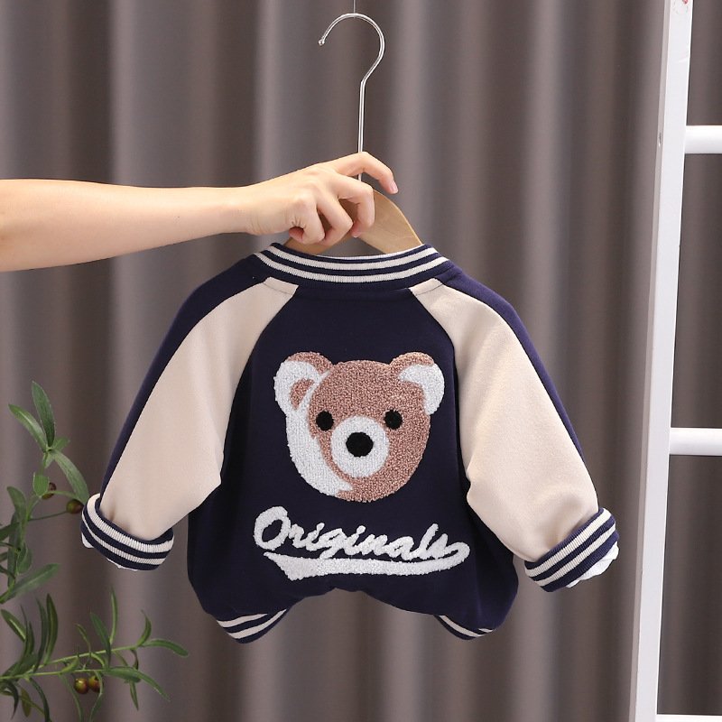 New Embroidery Bears Pattern Autumn Boys Suits Cartoon Joggers Wear Kids Tracksuit Clothes baby boy clothing sets