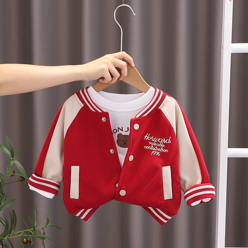 New Embroidery Bears Pattern Autumn Boys Suits Cartoon Joggers Wear Kids Tracksuit Clothes baby boy clothing sets