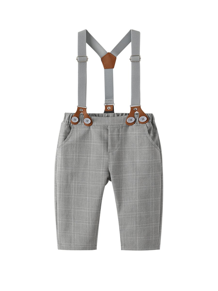 Bestselling Children's Suit New Style Gentleman's British Style Suspenders Two-Piece Uniform Suit Wedding Boys Clothing Set boy child clothes