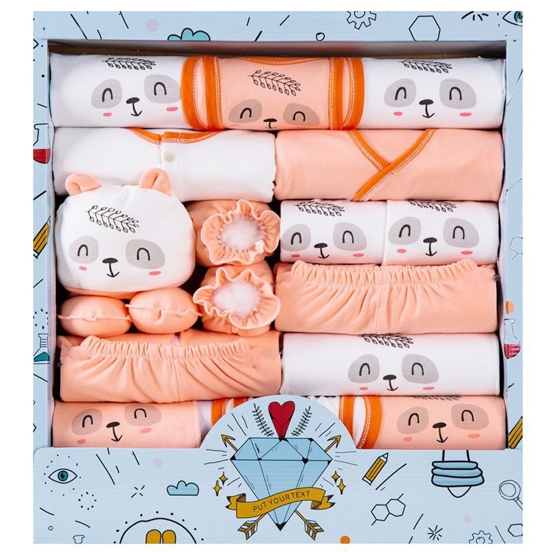 Wholesale 0-1 Year New Born Baby Gift Set 18pcs 100% Cotton Baby Rompers Set Newborn Baby Boy Clothes Jumpsuits