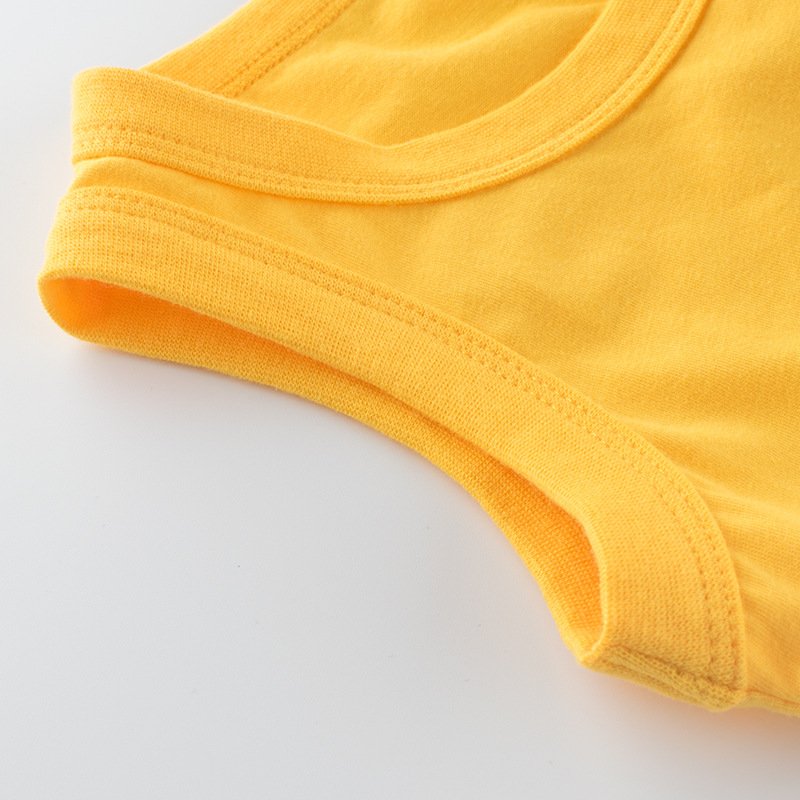 Summer Custom logo Print Kids Boys Plain Solid color Cotton Shirt Crewneck Sleeveless Simple Design girls Tank Top Children Vest