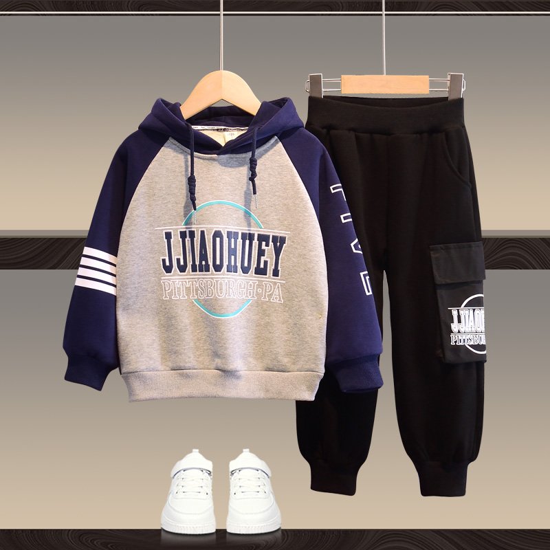 Boys Clothing set Boys Long sleeve T-shirt + Pants clothes 100% cotton children's sweater set Sweatshirt Children's hoodie set