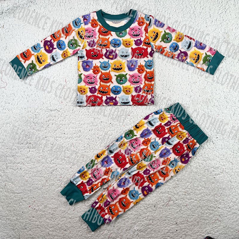 DH ODM wholesale bamboo fiber toddler kids joggers 2pieces outfit boys clothing sets