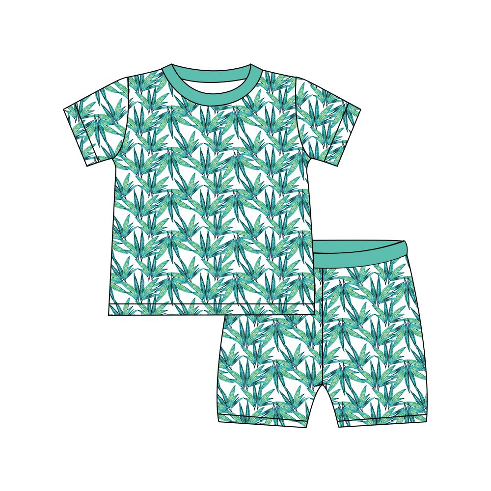 Custom Newborn Romper Wholesale 95% Bamboo Fabric Soft Kids Cartoon Pajamas Children's Boutique Bamboo Baby Toddler Pajamas