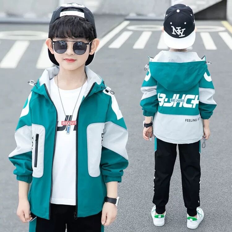 Autumn Hooded Pant Kids Boys Clothing Sets , Boys Sports Tracksuits,Kids Boys Sports Wear