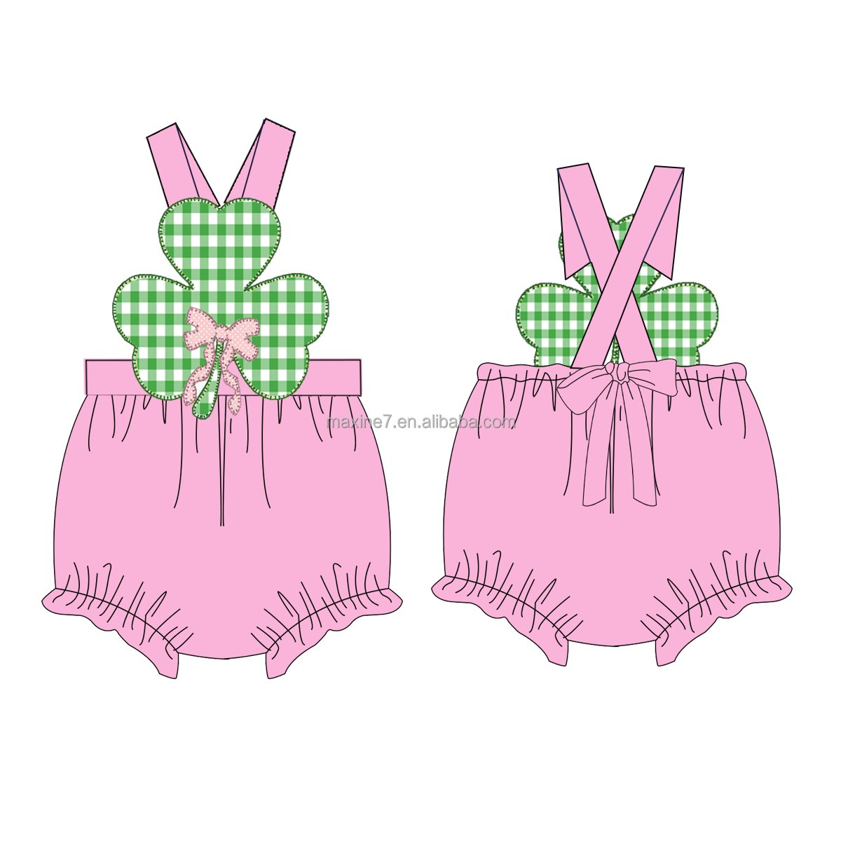 2025 St. Patrick children's clothing clover embroidery boys outfits two piece boutique wholesale boys sets for spring