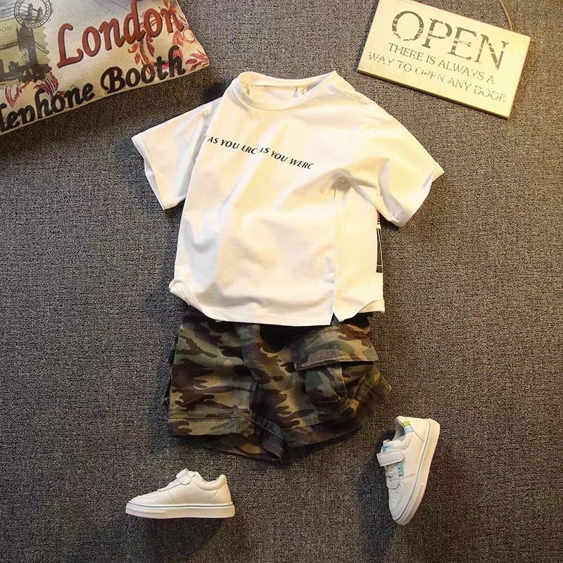 hot sale autumn Baby boy Outfits Plain long sleeve and Shorts clothes kids cute Boys Clothing Sets