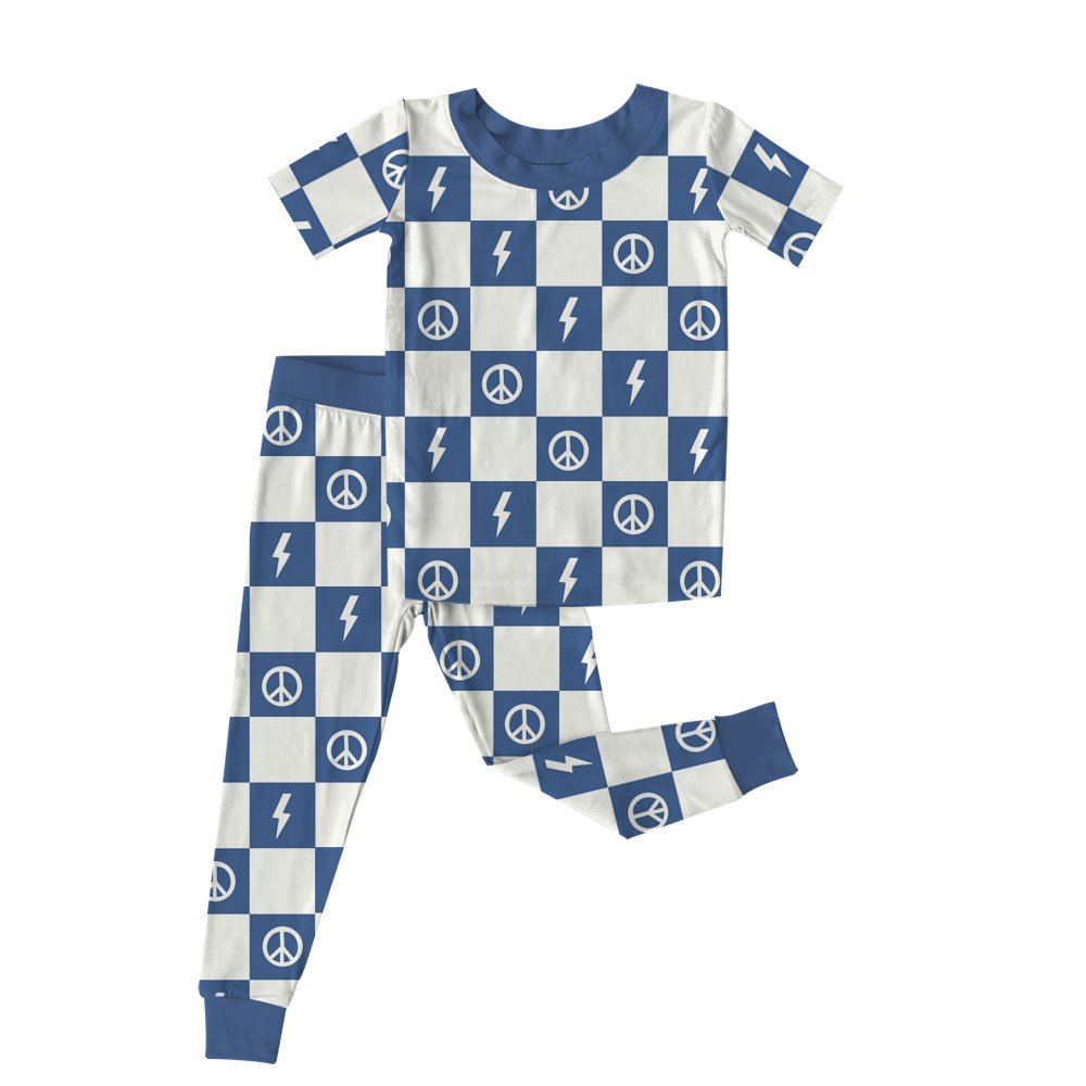 New Born Infant Baby T-shirt Two Piece Clothes Set Cotton Spring Summer Factory Price Baby Boy Short Sleeve Set
