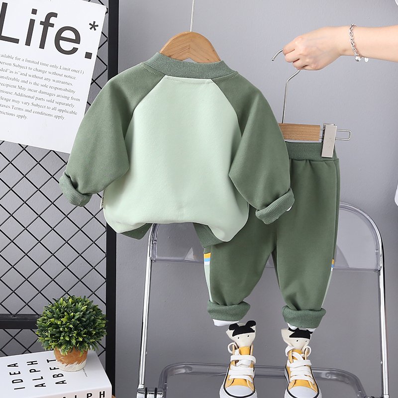 New Style Boutique Spring Autumn Children's 2pcs Fashion Boy Clothing Sets Cotton Baseball Jacket+Pants