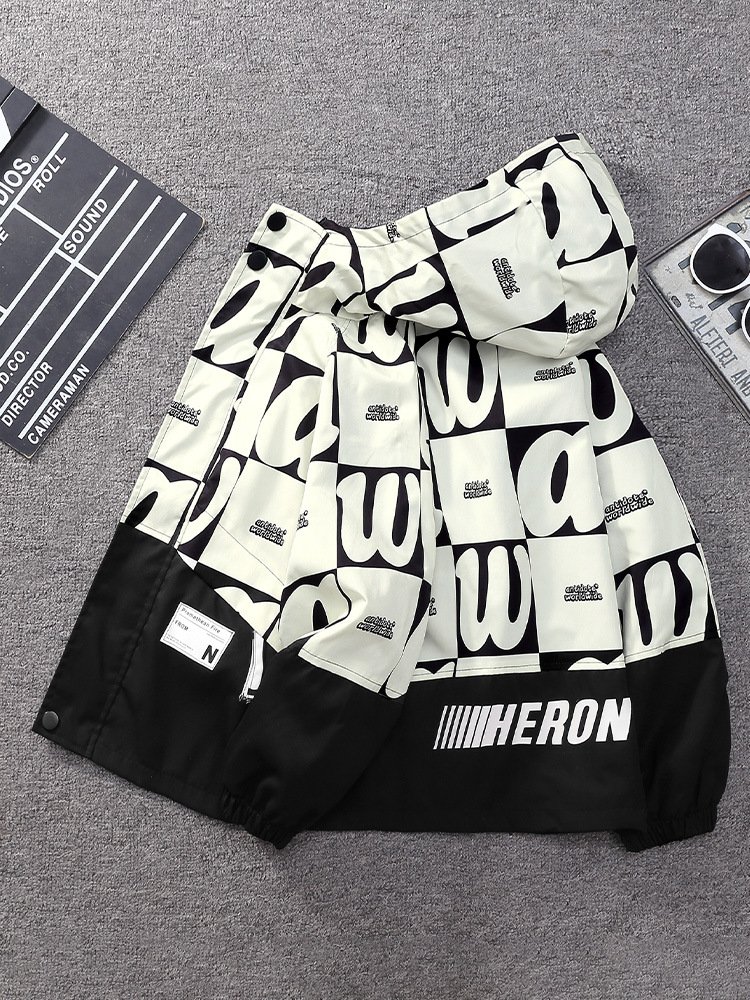 New styles high quality Spring and Autumn cool sport coat letter pattern outdoor jacket custom LOGO children's clothing