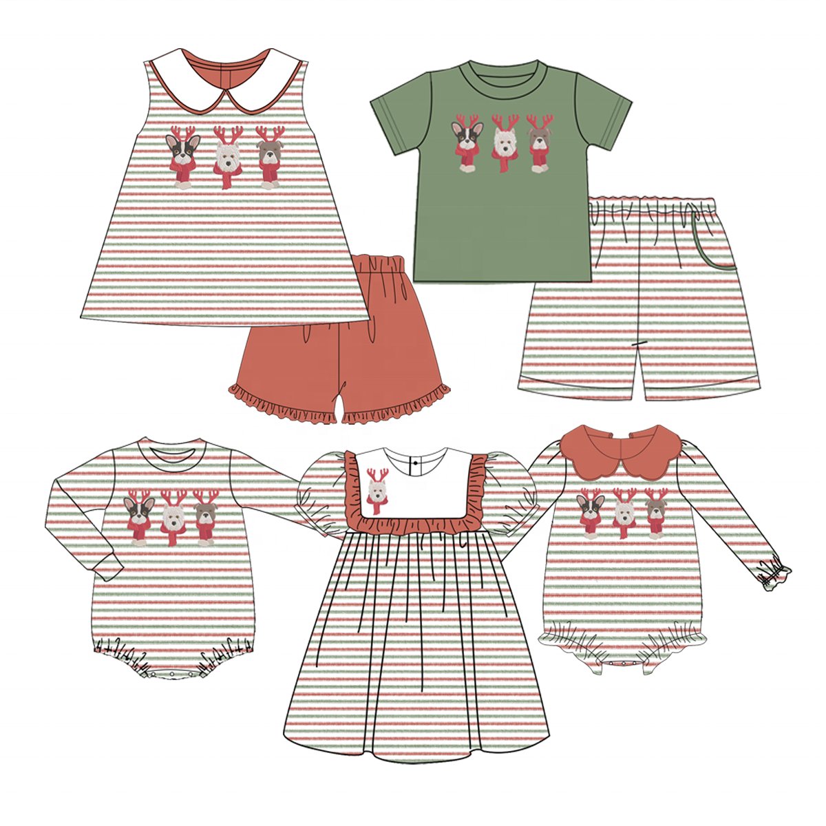 Thanksgiving Kids Suit Set Baby Boys and Girls' Shirt and Shorts ODM Supply children clothes set