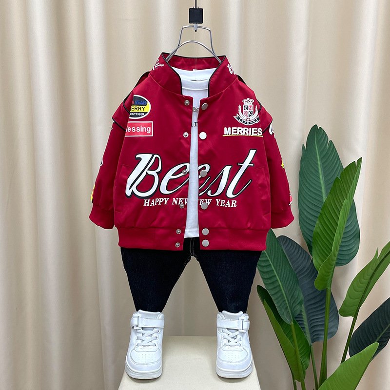 Wholesale oem cotton motorcycle jacket custom embroidery logo patch all over vintage nascar race jacket men