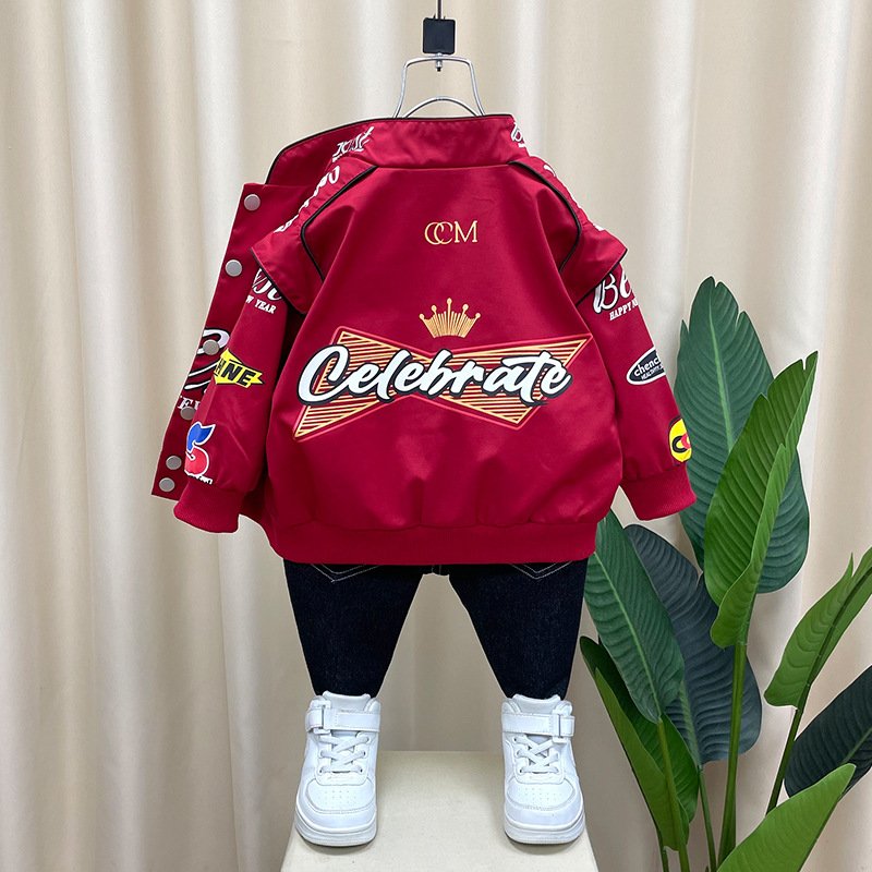 Wholesale oem cotton motorcycle jacket custom embroidery logo patch all over vintage nascar race jacket men