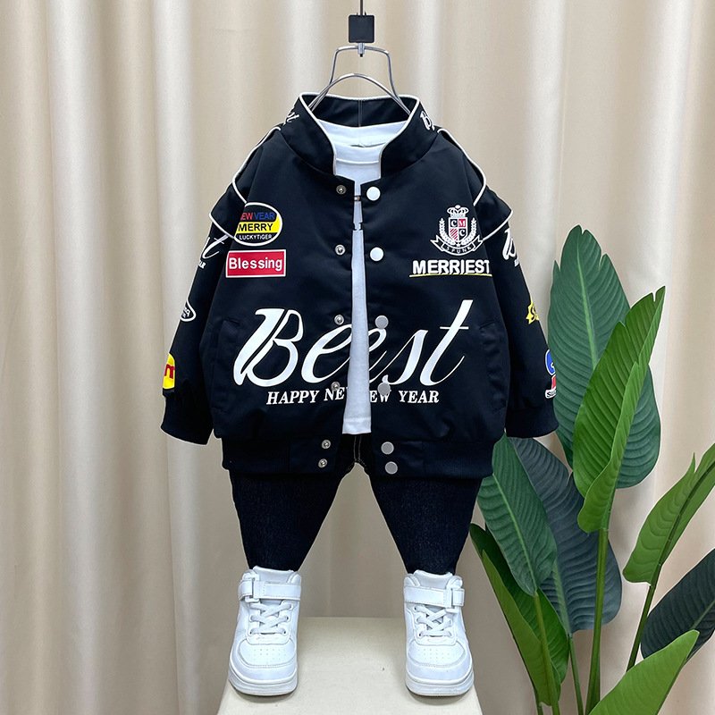 Wholesale oem cotton motorcycle jacket custom embroidery logo patch all over vintage nascar race jacket men
