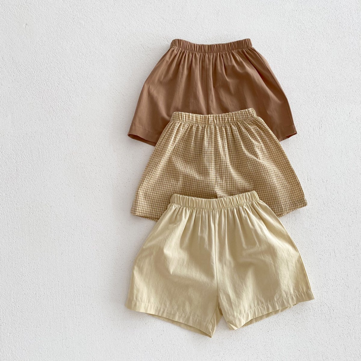 Summer Toddler Baby Thin Solid Color Short-Sleeved Shirt And Shorts Suit Children Casual Home wear Clothing Set