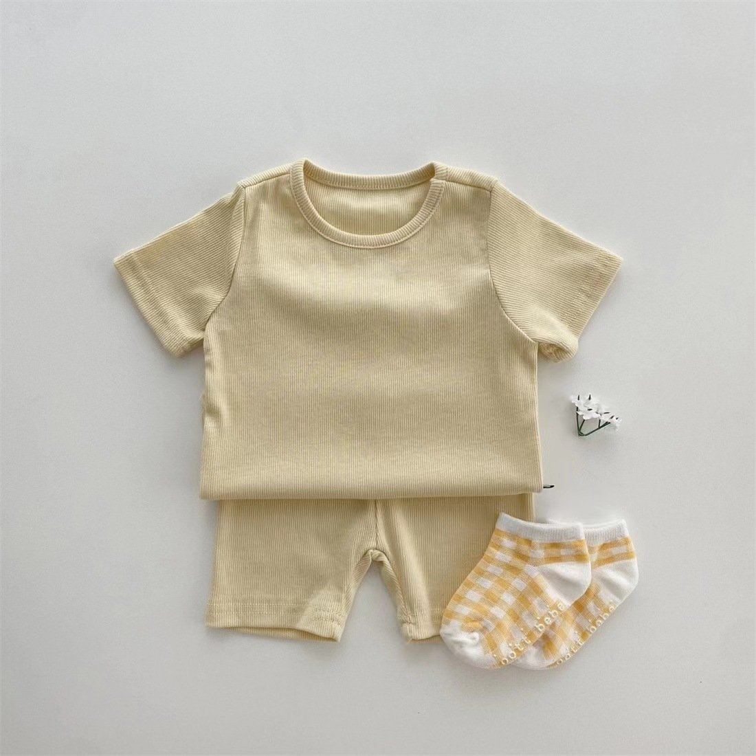 Summer Baby Boy Clothing Sets 1 Years Cotton Baby Boy Newborn Set Solid Baby Two Piece Set