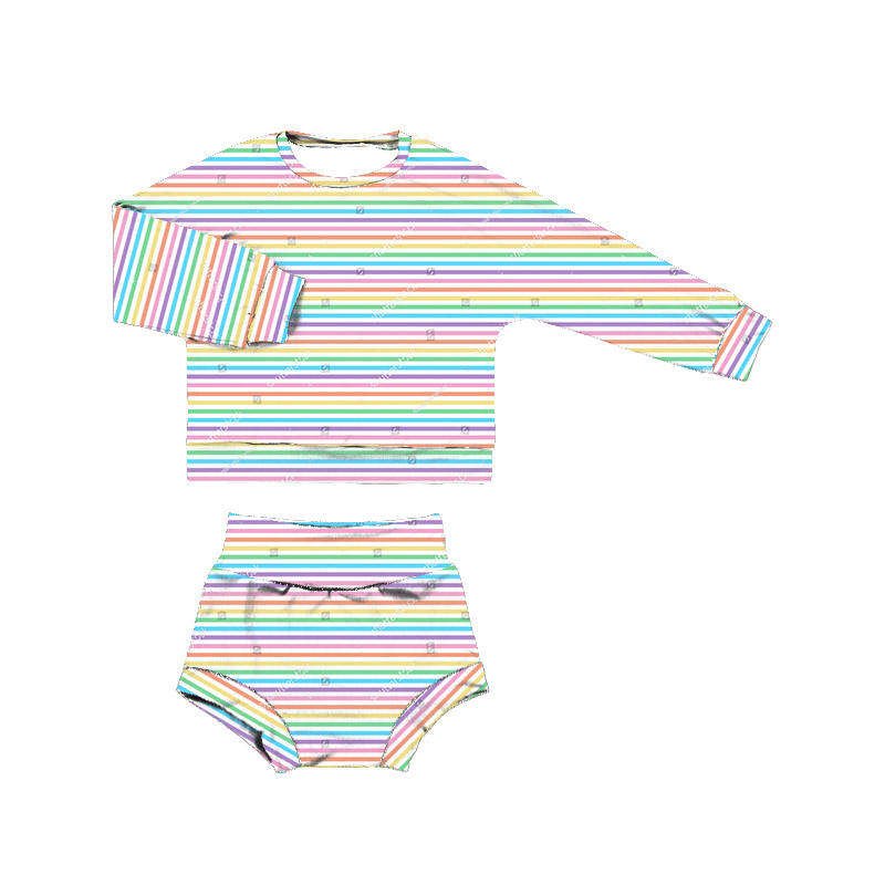Wholesale Custom Fashion Cotton Boy And Girls Summer 2pcs Printed New Born Kids Baby Clothing Sets
