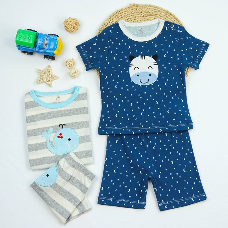 Hot sale 2023 summer style children clothing baby boy clothes short sleeve custom printed t-shirt sets casual wear kids wear co