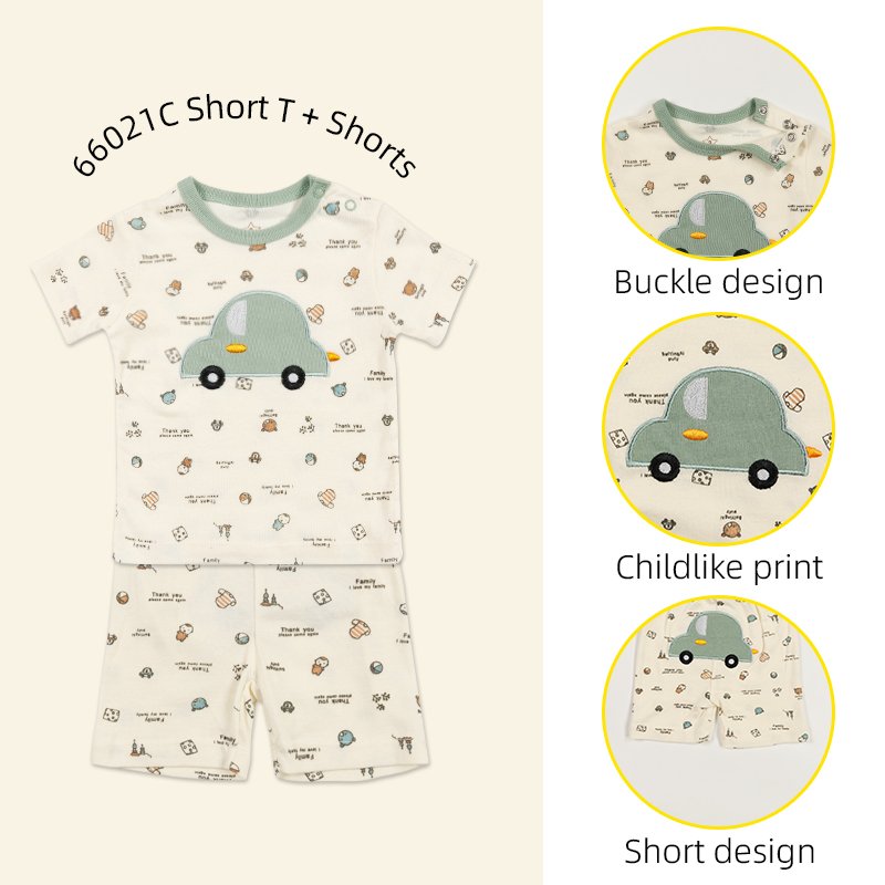 Hot sale 2023 summer style children clothing baby boy clothes short sleeve custom printed t-shirt sets casual wear kids wear co