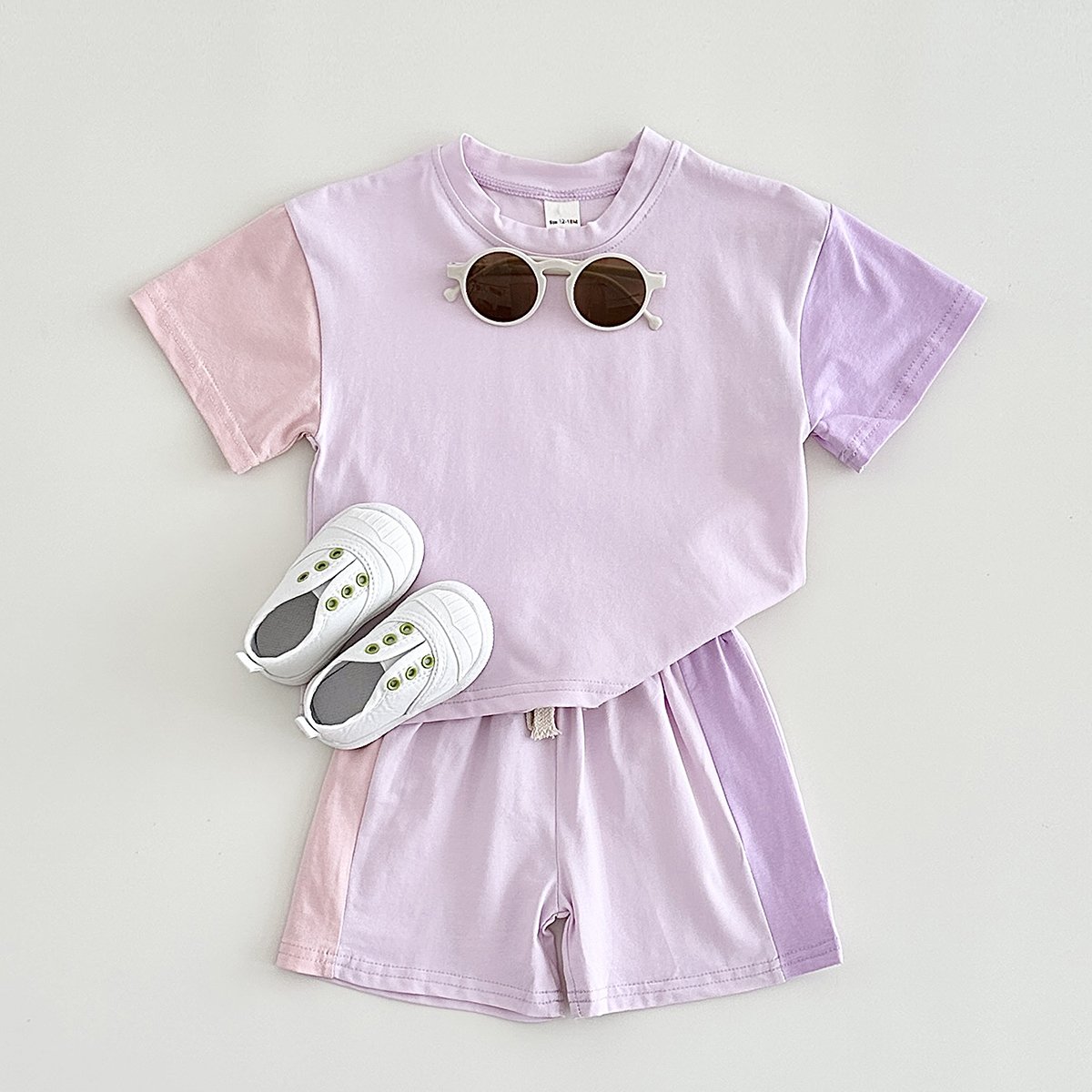 Summer Toddler Girls Cotton Short Sleeve Top+Shorts Set Baby Boys Shortsleeve Tee Lace Up Shorts Outfits Kids Baby Girl Clothes