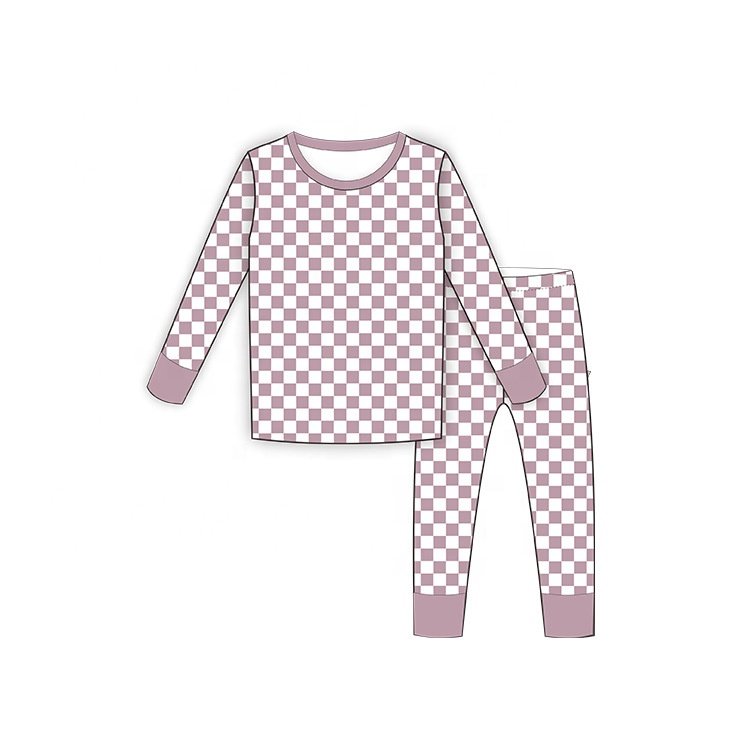 Boys Girls Toddler Clothing Sets Bamboo Cotton Summer Cartoon Knitted Long Sleeves Homewear Child Kids Pajamas Set