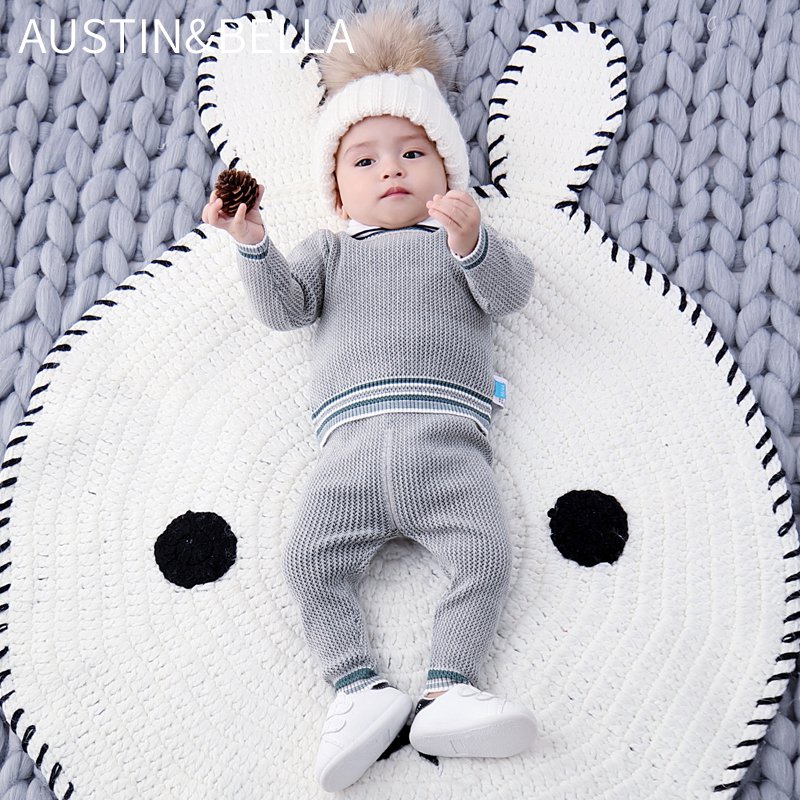 AustinBella/wholesale boutique custom baby boys' clothing sets clothes babies knit clothing suits sweaters