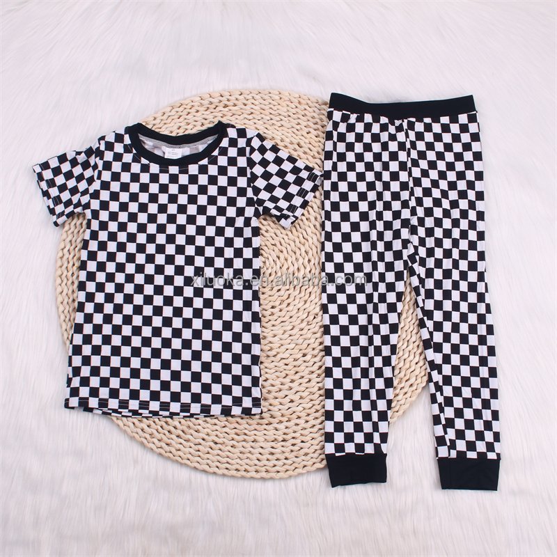 Wholesale Bamboo Pajamas Suit Casual Kids Pajamas Kids Pajamas Bamboo Baby Boys Clothing Sets
