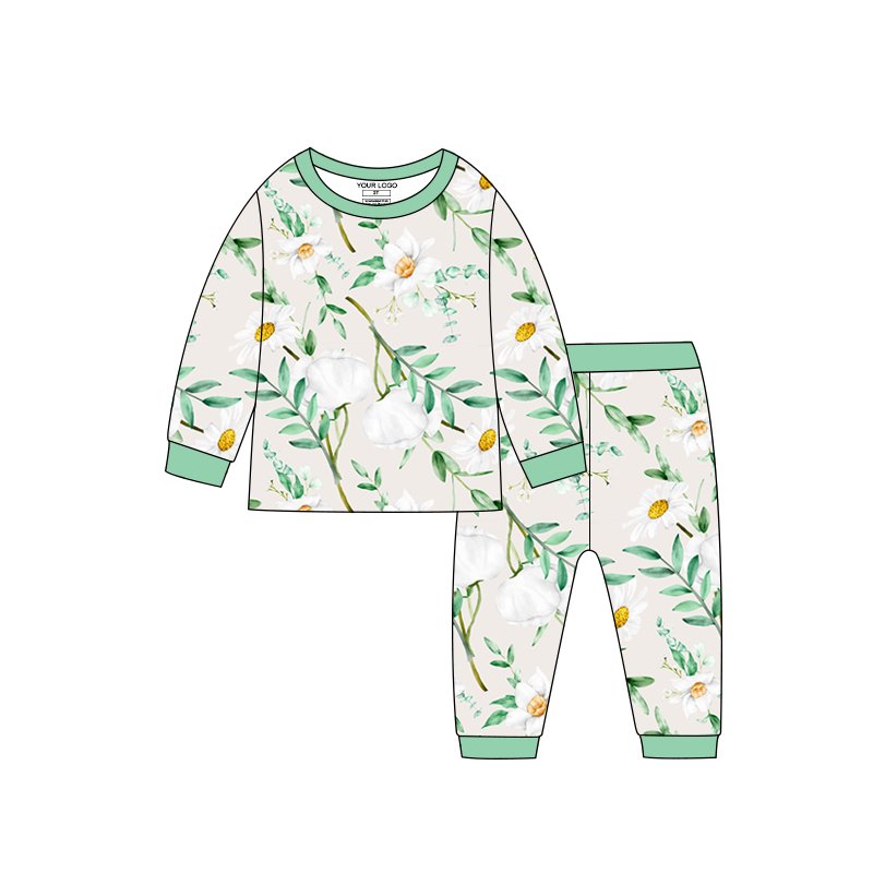 Factory Manufactory New Printing Baby Boys Girl Suits Set Soft Bamboo Baby Pajamas Set 2 Pcs Long Sleeve baby Clothing set