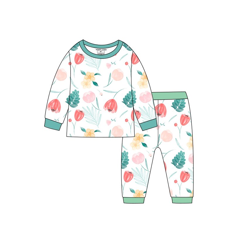 Factory Manufactory New Printing Baby Boys Girl Suits Set Soft Bamboo Baby Pajamas Set 2 Pcs Long Sleeve baby Clothing set