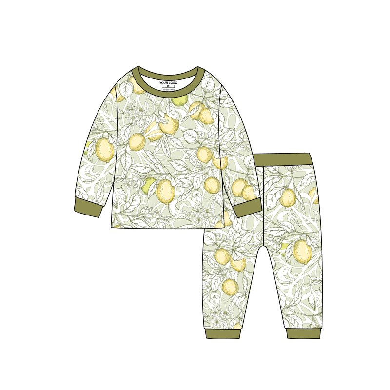 Factory Manufactory New Printing Baby Boys Girl Suits Set Soft Bamboo Baby Pajamas Set 2 Pcs Long Sleeve baby Clothing set