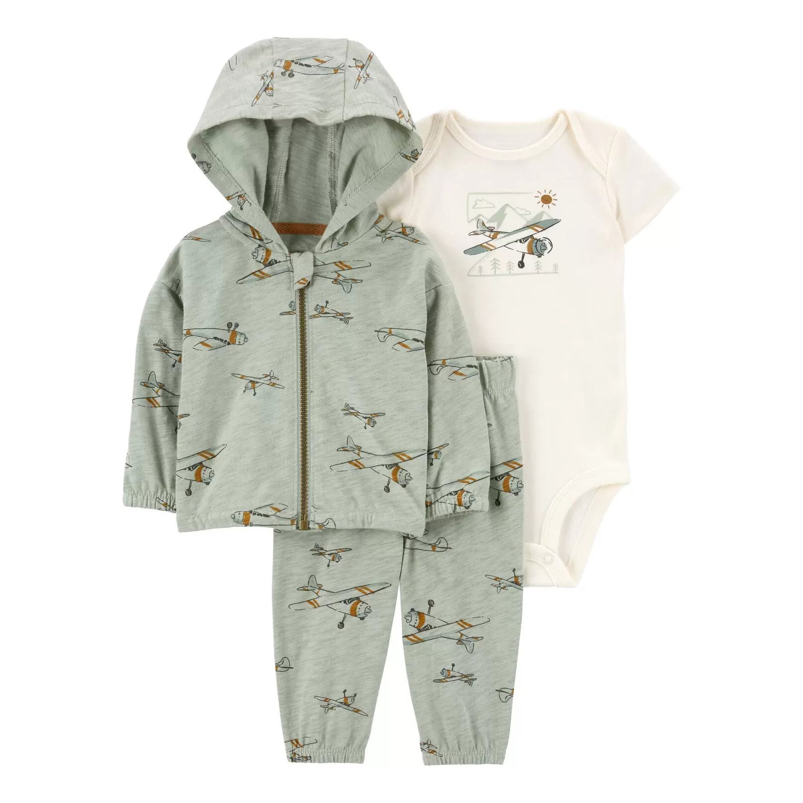New Winter Hooded Zipper Jacket Long Sleeved Jumpsuit 100% Cotton Baby Boy Baby Girl Clothes Set