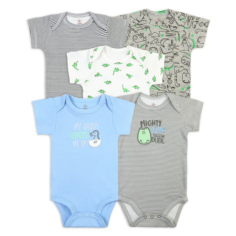 2021 5PCS/Lot Baby Boys Clothes Unicorn Girls Clothing Bodysuits Baby Girls Clothes Newborn 100%Cotton