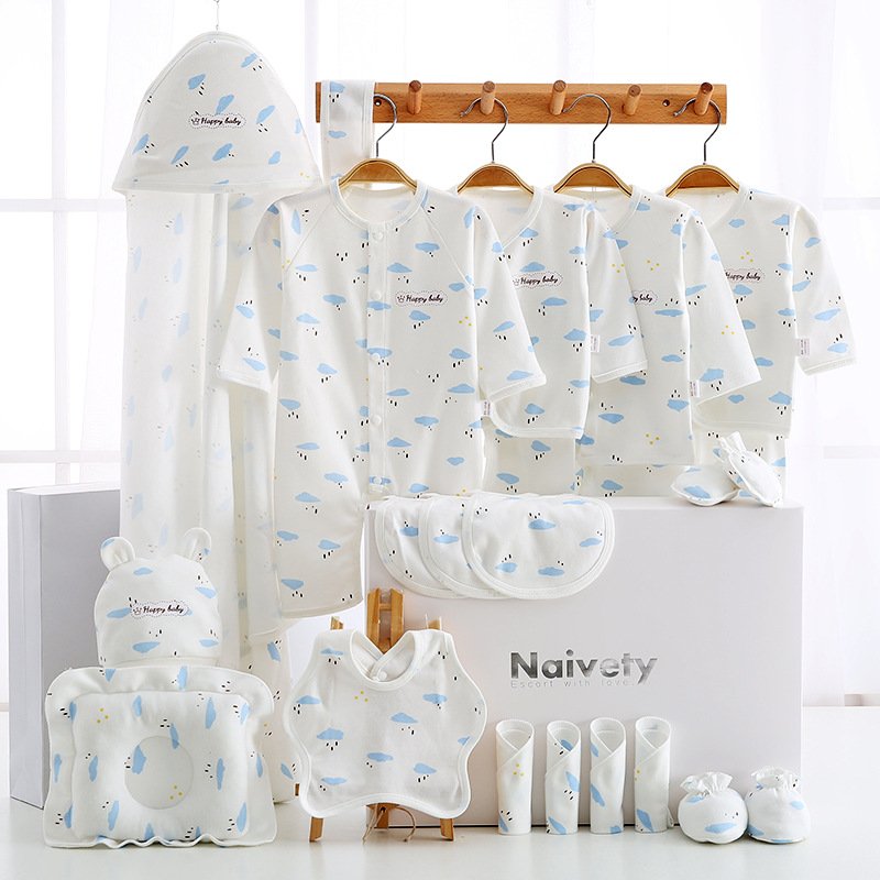 Wholesale 18pcs 21pcs 23pcs 0-1year Baby sleepwear Gift Package Newborn Clothes Baby Gift 100% Cotton baby clothes gift set
