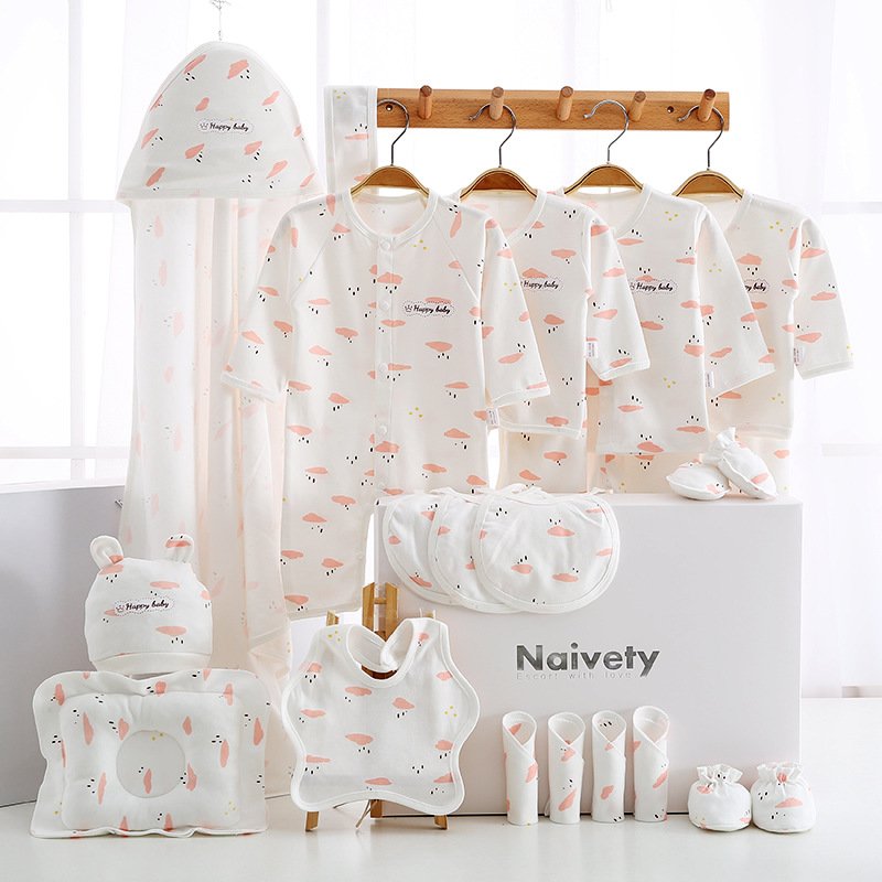 Wholesale 18pcs 21pcs 23pcs 0-1year Baby sleepwear Gift Package Newborn Clothes Baby Gift 100% Cotton baby clothes gift set