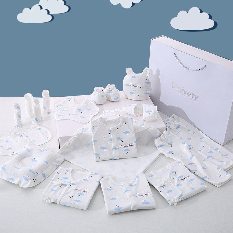 Wholesale 18pcs 21pcs 23pcs 0-1year Baby sleepwear Gift Package Newborn Clothes Baby Gift 100% Cotton baby clothes gift set