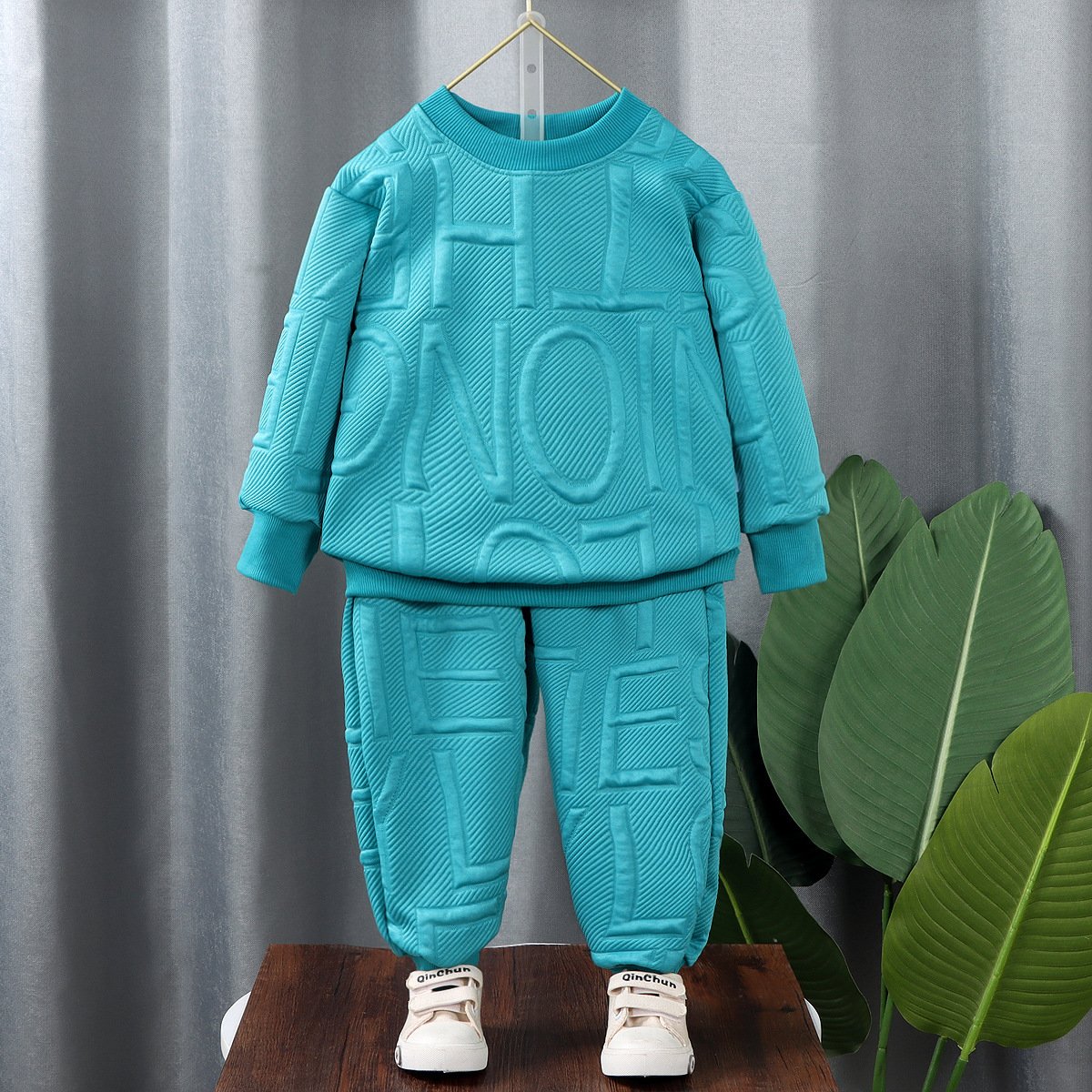Children's Autumn New Sweater Spring and Autumn Boys' Fashionable Leisure Sports Set