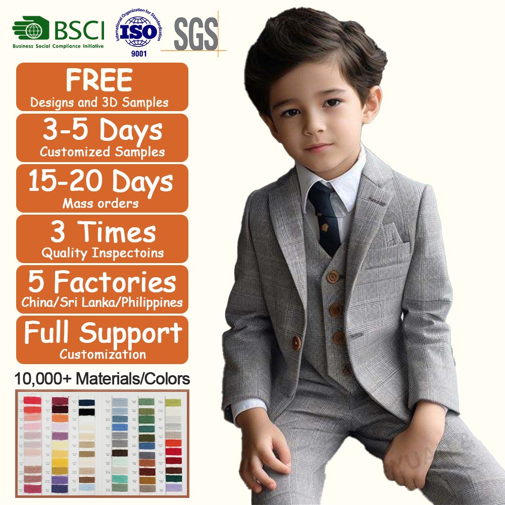 Custom Clothing Customized Superior Quality Dinner Wedding Classic Boy Suits Formal 2 Piece Set Suit For Kids
