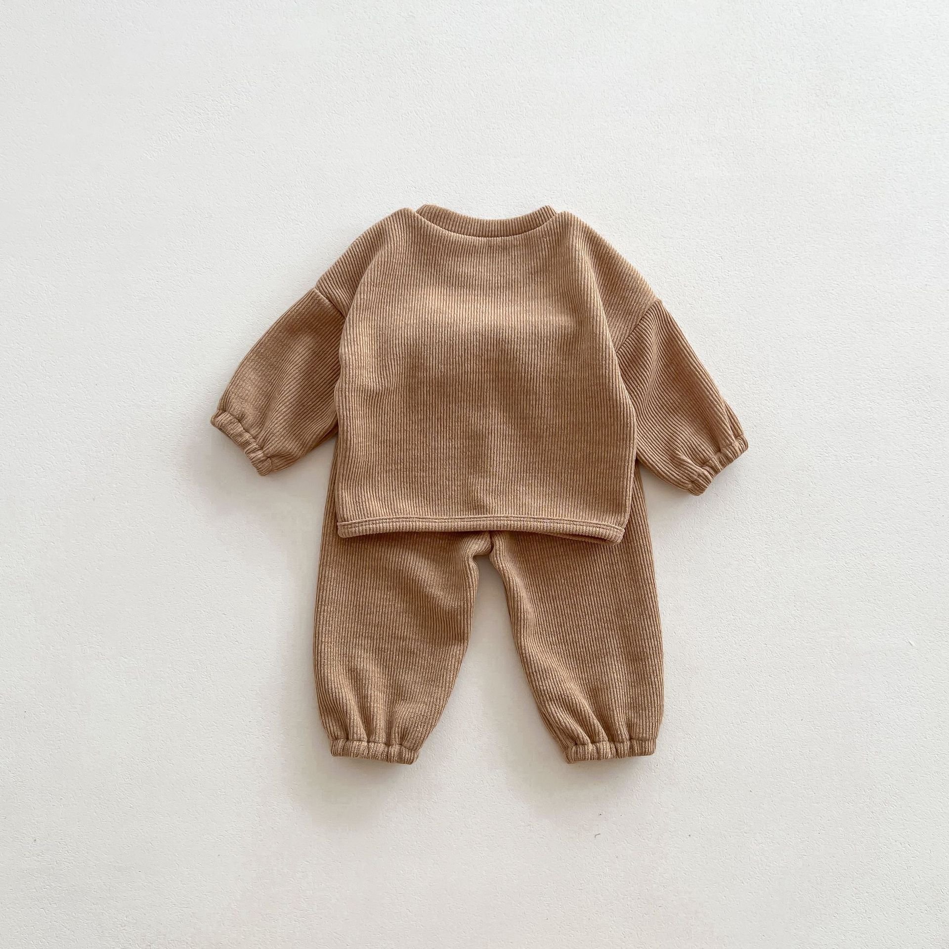 Autumn Baby Cute Cartoon Bear Long Sleeve Sweatshirt And Pants Boy And Girl Baby Casual Set