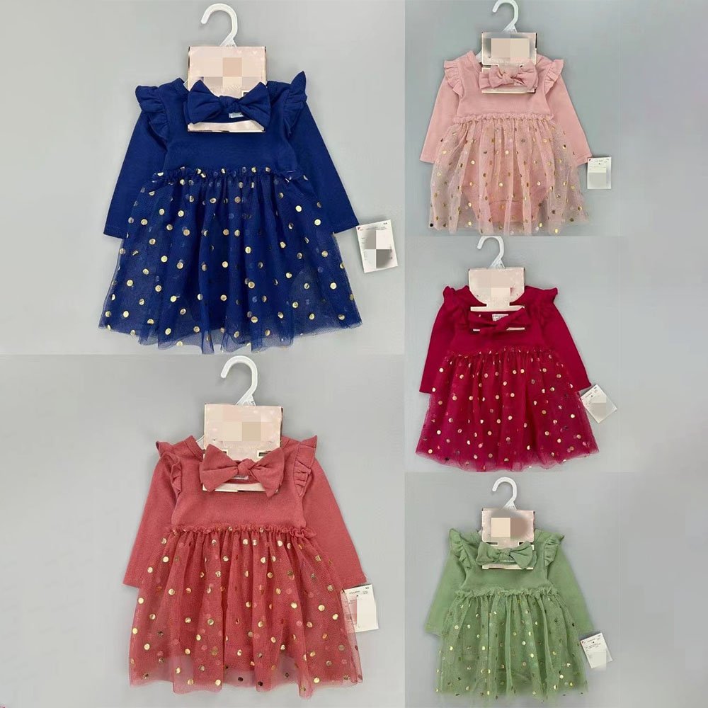 Hot Sale Solid Color Baby Girl Sleeveless Mesh Romper Dress And Hairband 2pcs Set 0-12 Months Baby Girl Clothes Set