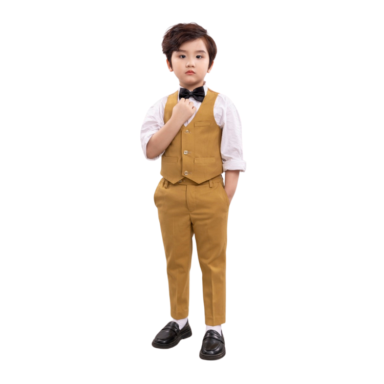 Vest 2 Piece Set Wholesale Beautiful Color Using For Baby Boy Pack In Plastic Bag Made In Vietnam Manufacturer