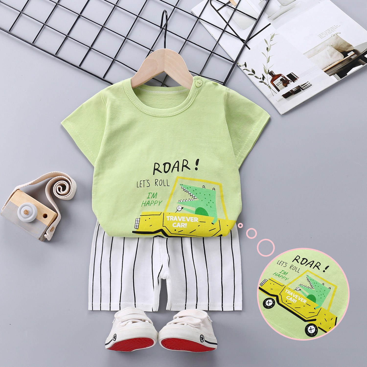 Cheap 100% Cotton Short Sleeve Newborn Baby Girl Boy Clothing Sets Summer Baby Short Sleeve Sets