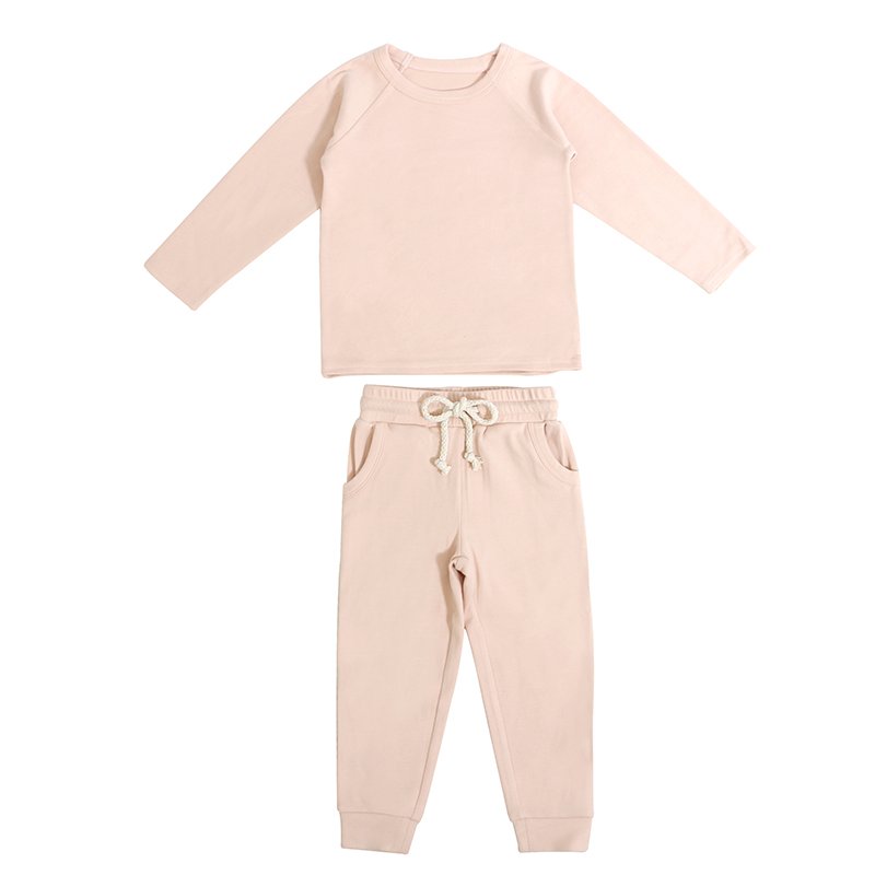 2024 Wholesale Custom Pajama Embroidery Drawstring Design Pants And Pocket Cotton Winter Baby Clothing Sets Boy