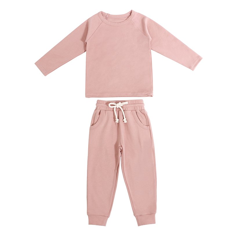 2024 Wholesale Custom Pajama Embroidery Drawstring Design Pants And Pocket Cotton Winter Baby Clothing Sets Boy
